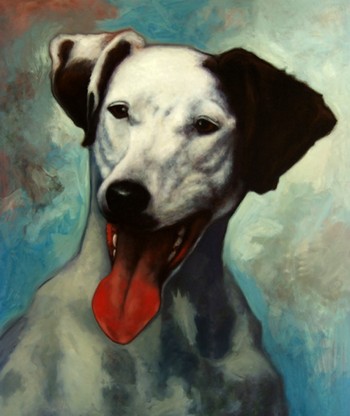 peinture, chien