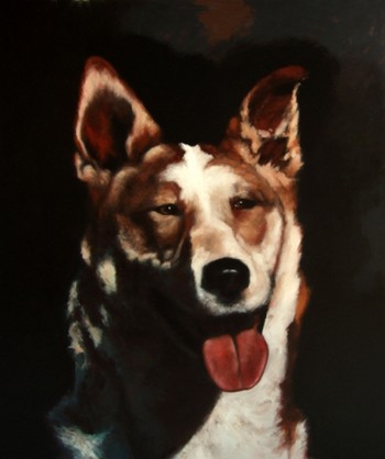 peinture, chien